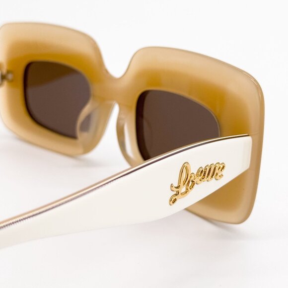 NEW LW40139U 25E, LOEWE SUNGLASSES SQUARE WHITE CREAM EYEWEAR LOEWE main image 7